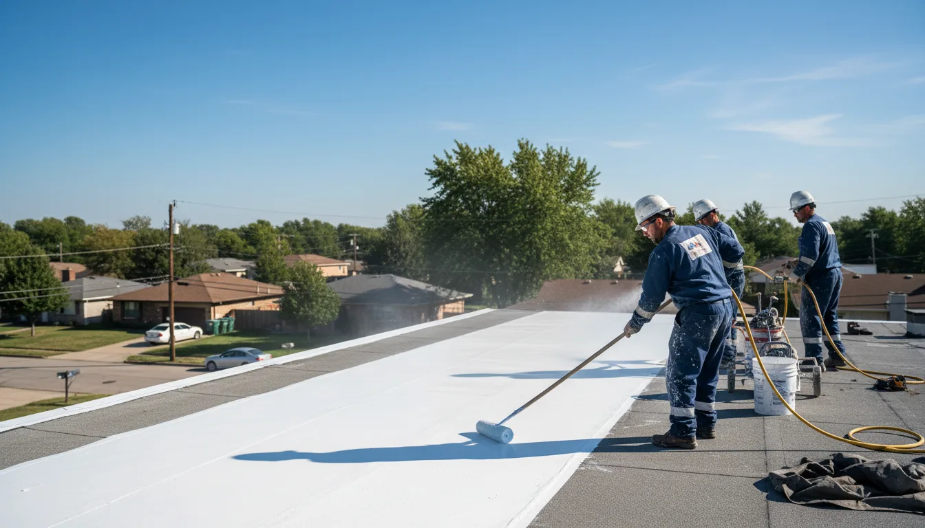 Commercial roof coating in Colmar, PA near me
